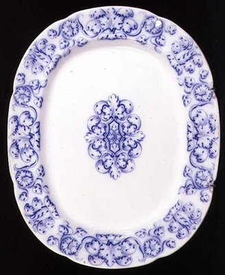 Albertoli Pattern Staffordshire Plate by English School